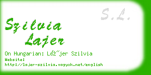 szilvia lajer business card